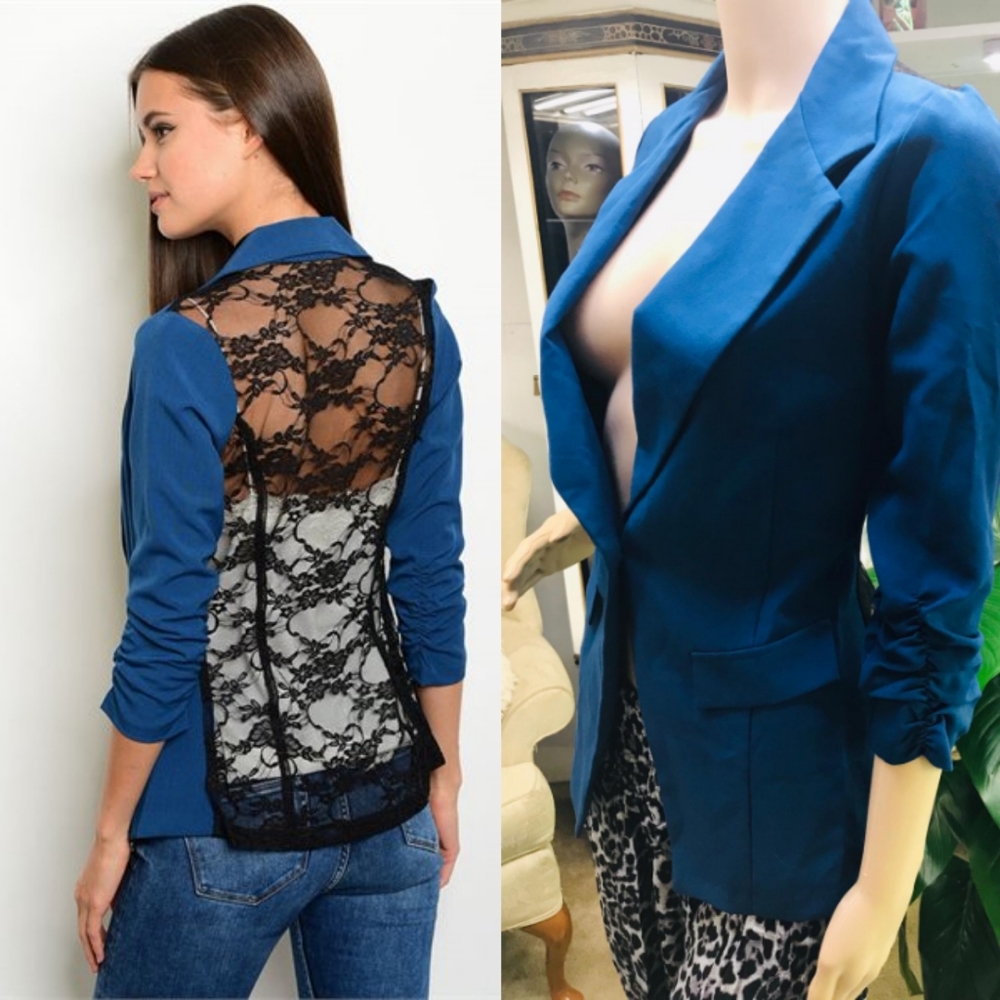 🆕️Teal 3/4 Sleeve Blazer